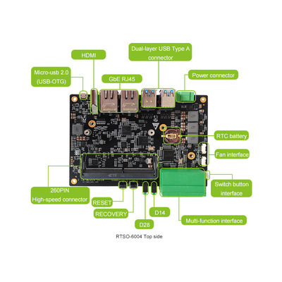Nvidia Jetson TX2 NX RTSO-6004 Carrier Board verwendet mit Jetson Nano Case von Waveshare